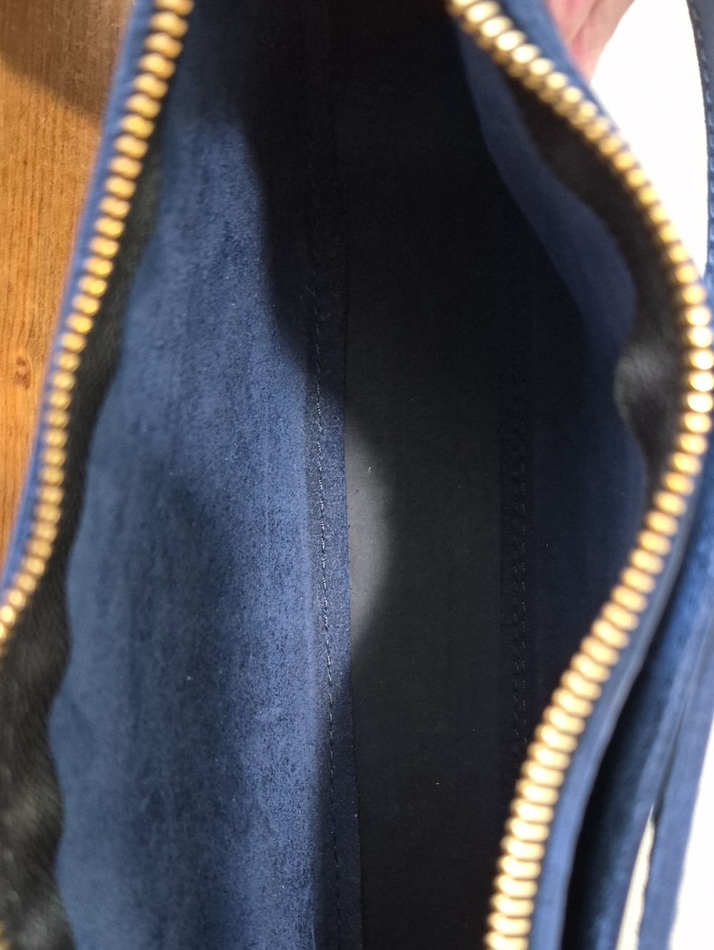 Portland Leather Goods Lucy  Navy Leather Shoulder Bag - Picture 5 of 6